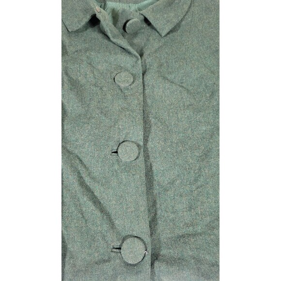 Vintage 1950s Pendleton Wool Swing Coat Jacket Green Cropped Boxy Made in Oregon - Picture 7 of 10